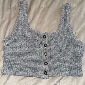 Crochet/ knitted crop top tank top